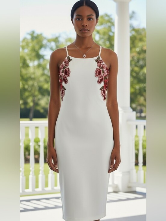 Bisou Bisou Dresses & Skirts - Bisou Bisou Woman's Size 14 Cottagecore Embroidery Boho White Dress